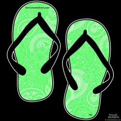 Shore Redneck Green Paisley Flops Decal