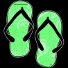 Shore Redneck Green Paisley Flops Decal