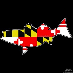 Shore Redneck Maryland Striper Pig Decal