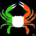 Shore Redneck Irish Flag Crab Decal