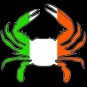 Shore Redneck Irish Flag Crab Decal