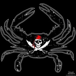 Shore Redneck Jolly Roger Crab Decal