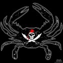 Shore Redneck Jolly Roger Crab Decal