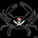 Shore Redneck Jolly Roger MD Flag Crab Decal