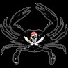 Shore Redneck Jolly Roger MD Flag Crab Decal