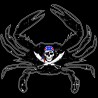 Shore Redneck Jolly Roger Dixie Flag Crab Decal