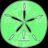 Shore Redneck Green Paisley Sand Dollar Decal