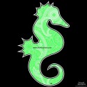 Shore Redneck Green Paisley Seahorse Decal