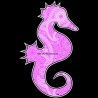 Shore Redneck Pink Paisley Seahorse Decal