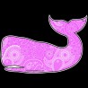 Shore Redneck Pink Paisley Whale Decal