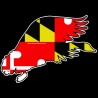 Shore Redneck Maryland Folded Goose Decal