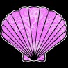 Shore Redneck Pink Paisley Fan Shell Decal