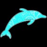 Shore Redneck Blue Paisley Dolphin Decal