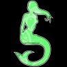 Shore Redneck Green Paisley Mermaid Decal