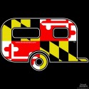 Shore Redneck Maryland Flag Camper Decal