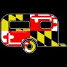 Shore Redneck Maryland Flag Camper Decal