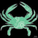 Shore Redneck Sea Foam Green Paisley  Crab Decal