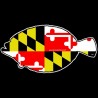 Shore Redneck Maryland Flounder Decal