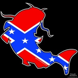 Shore Redneck Confederate Catfish Decal