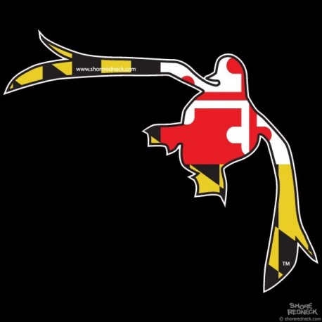 Shore Redneck Maryland Flying Duck Decal