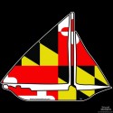 Shore Redneck MD Flag Skipjack Decal