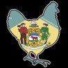 Shore Redneck Delaware Flag Chicken Decal