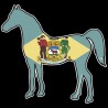 Shore Redneck DelawareFlag Horse Decal