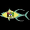 Shore Redneck Delaware Flag Yellowfin Decal