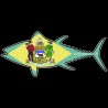 Shore Redneck Delaware Flag Tuna Decal