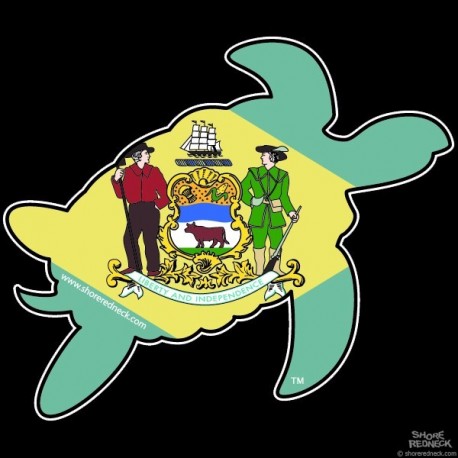 Shore Redneck Delaware Turtle Decal