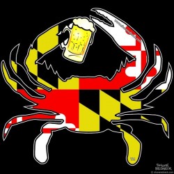 Shore Redneck MD Themed Beer Crab Decal