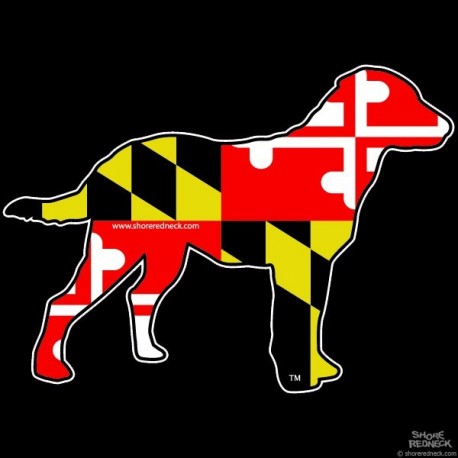 Shore Redneck Maryland Flag Chesapeake Bay Retriever Decal